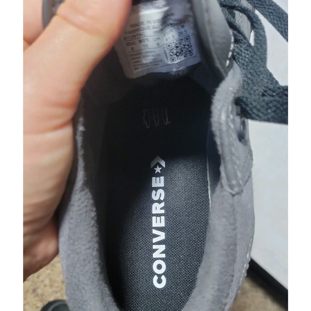 Converse All Star TECTUFF Shoes M Sz 8/W Sz 10 Gray Faux Fleece Lined Sneakers - Picture 10 of 11